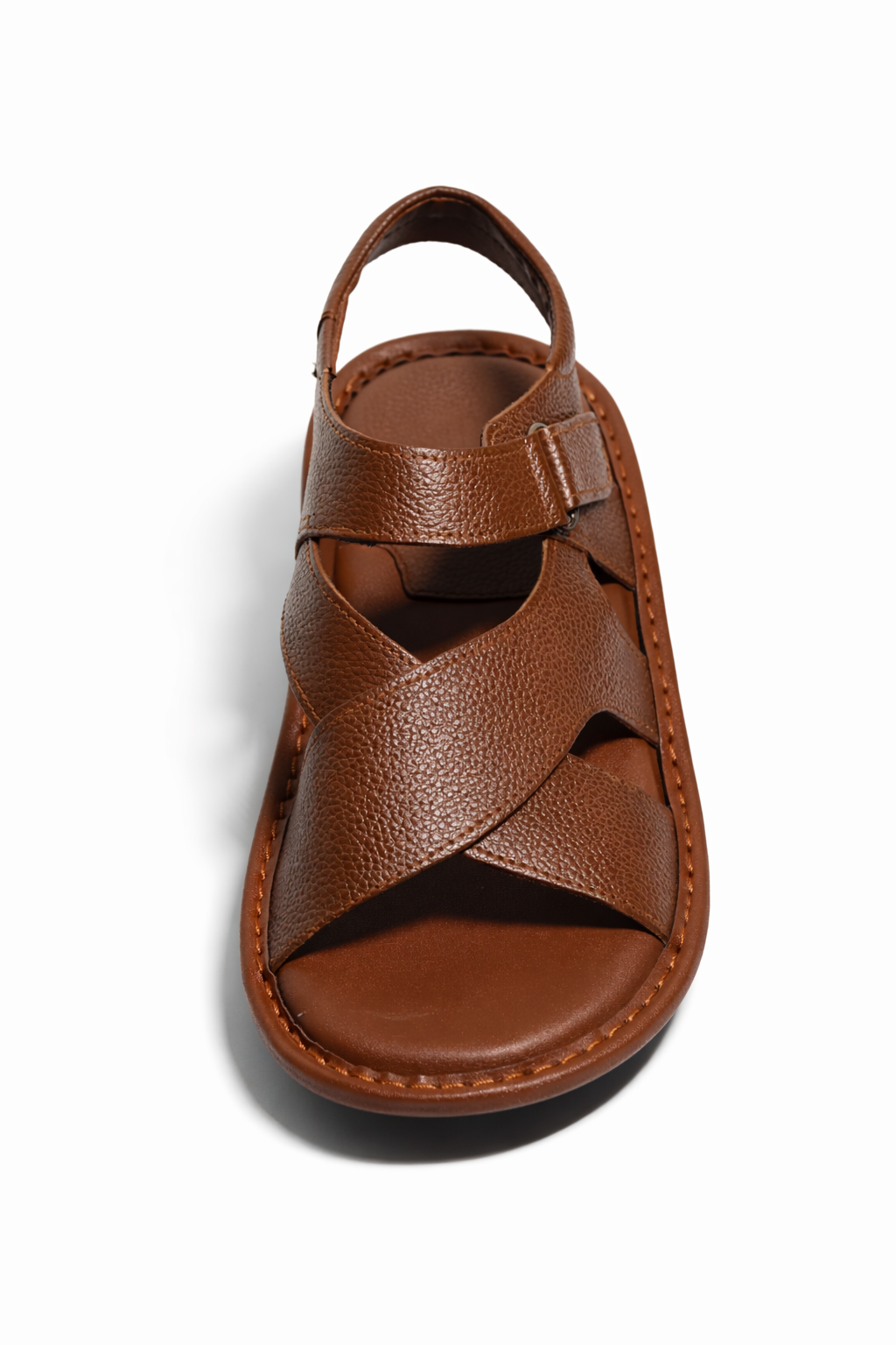 Classic Brown Cross-Strap Sandals