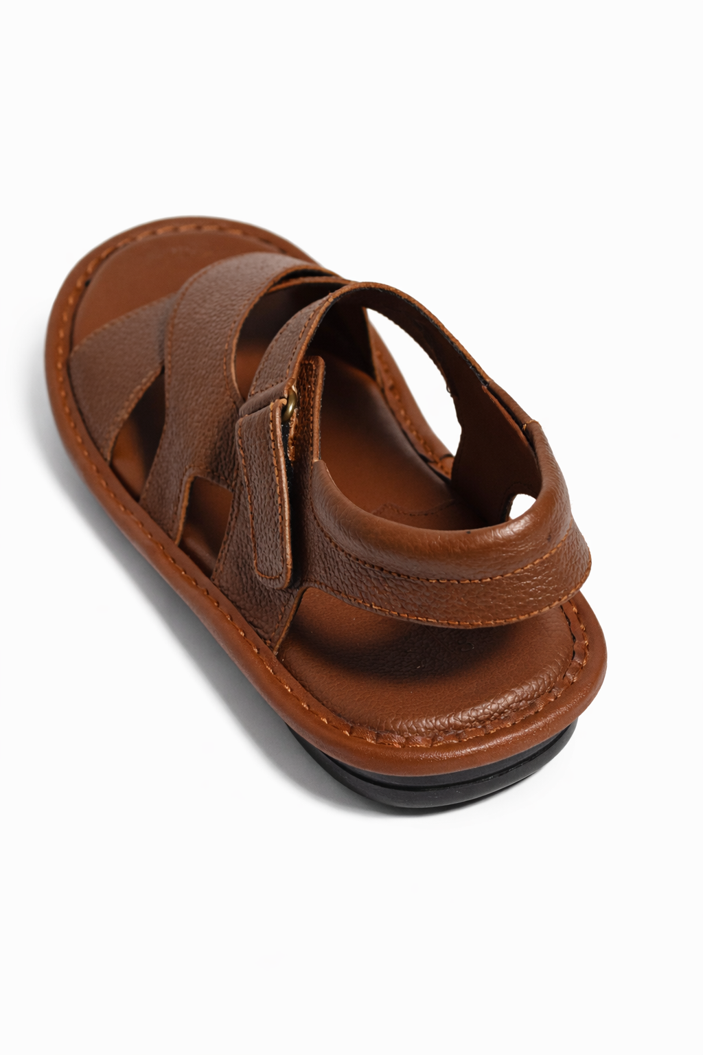 Classic Brown Cross-Strap Sandals