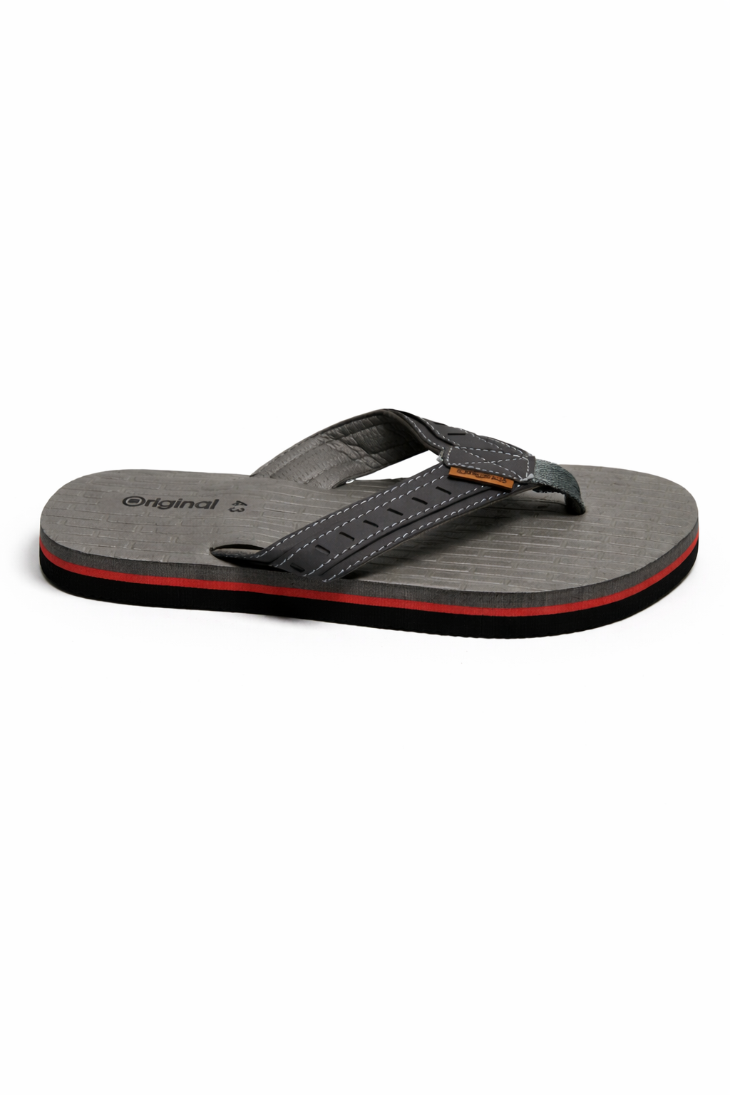 Grey casual flip-flops