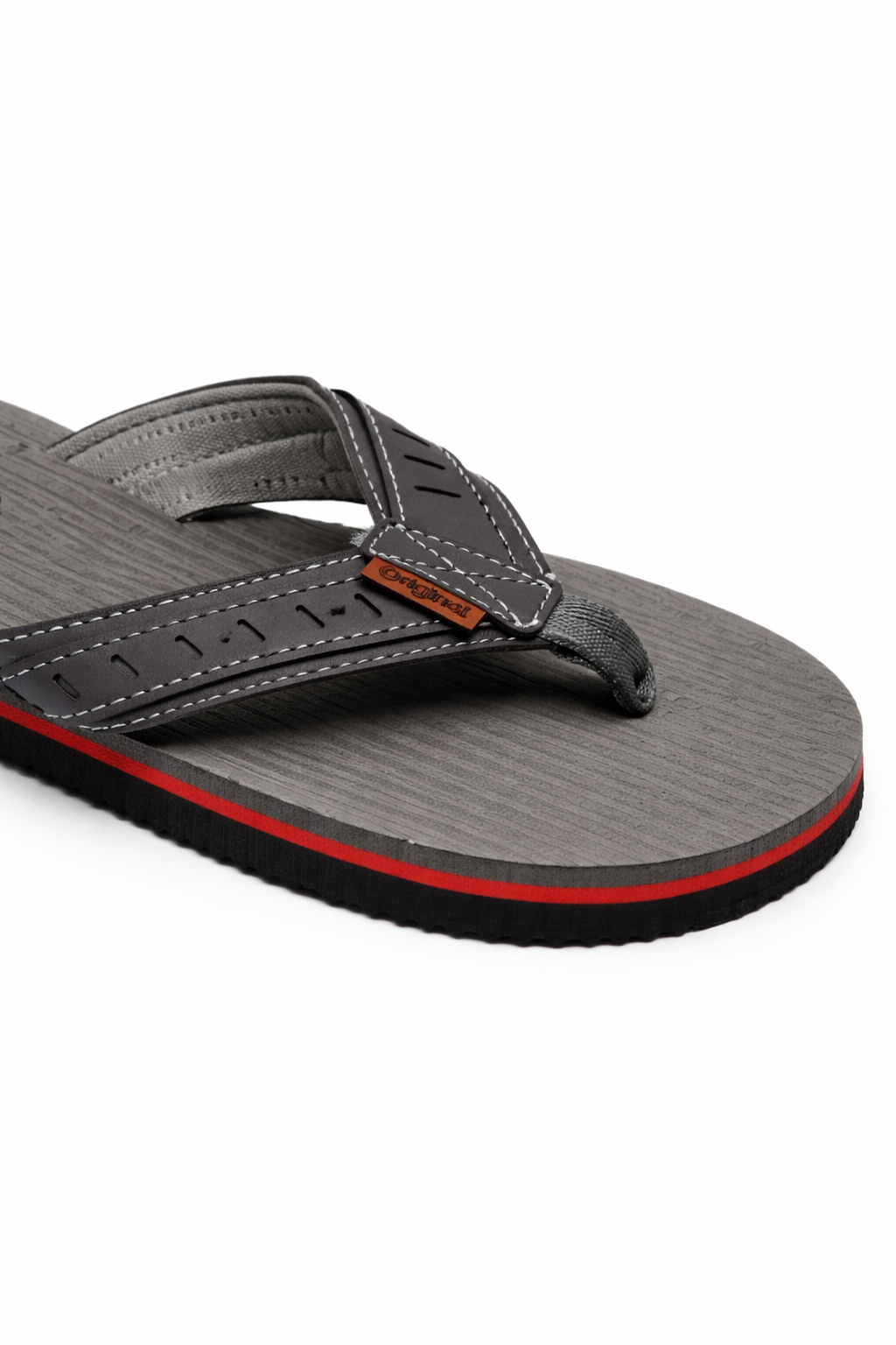 Grey casual flip-flops