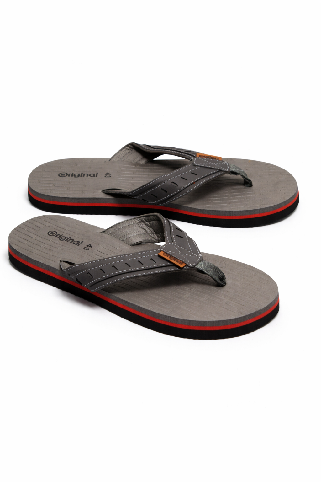 Grey casual flip-flops
