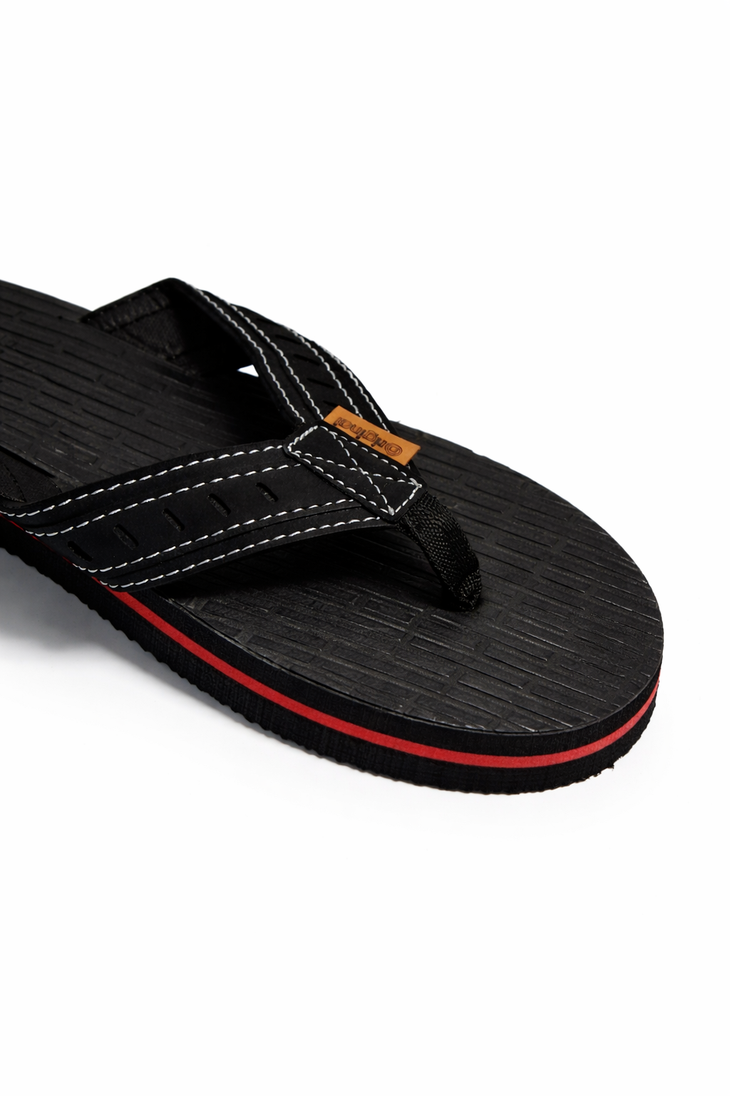 Black casual flip-flops