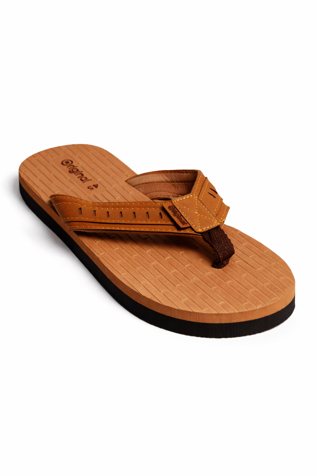 Brown casual flip-flops