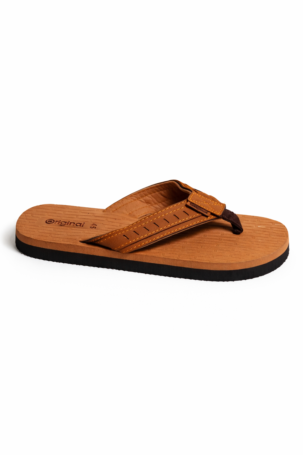 Brown casual flip-flops